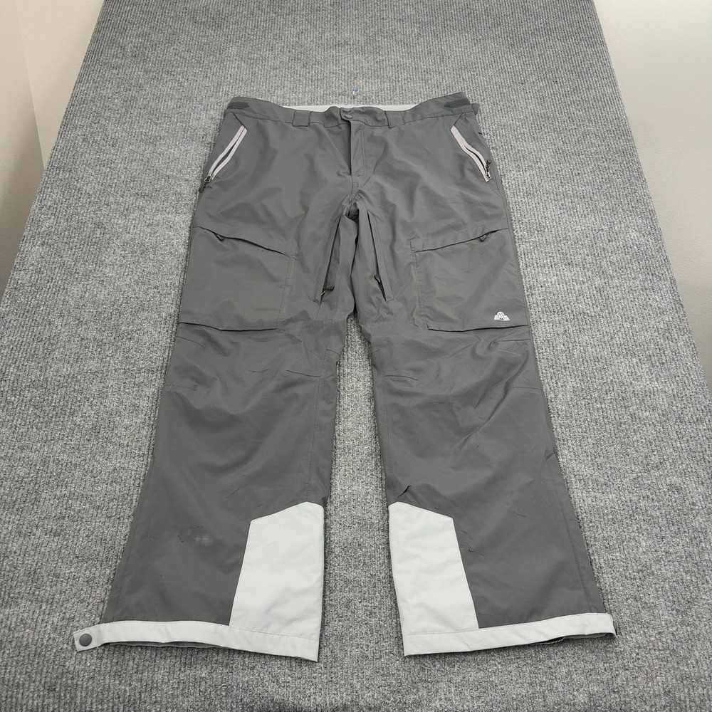 EMS Ski Pants‎ Mens XL Grey Polyester RECCO Avalanche Reflector Gorpcore Style